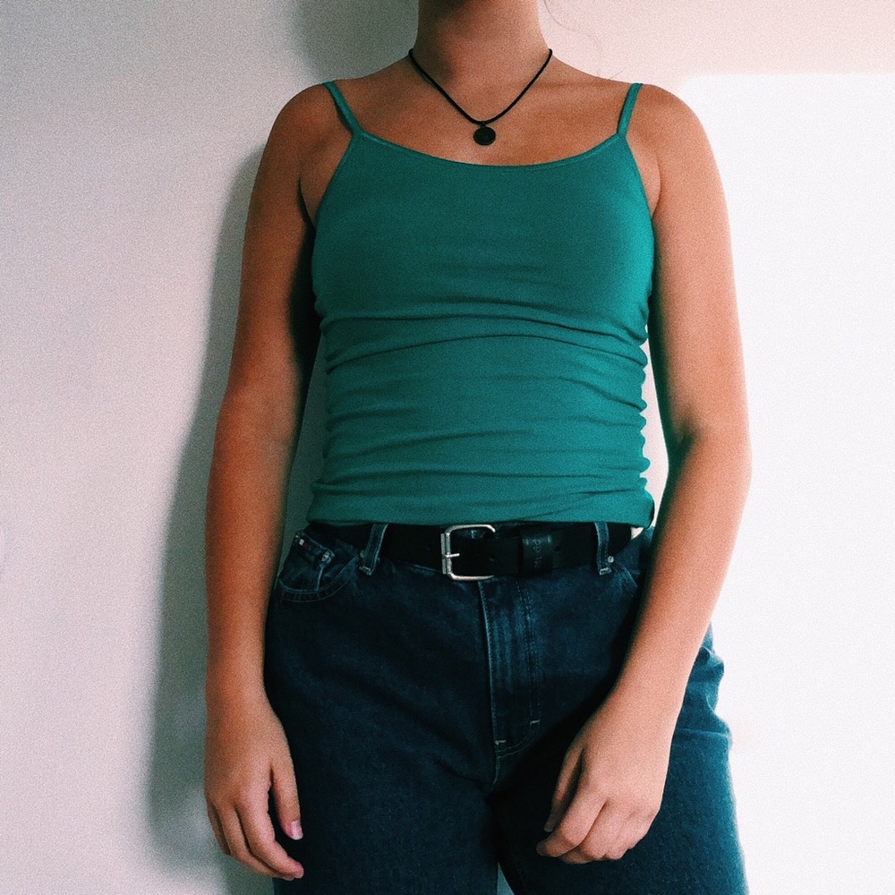basic teal cami